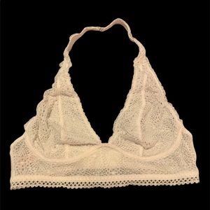 Victoria Secret VS White Halter Too Bralette  Size Small S NWOT